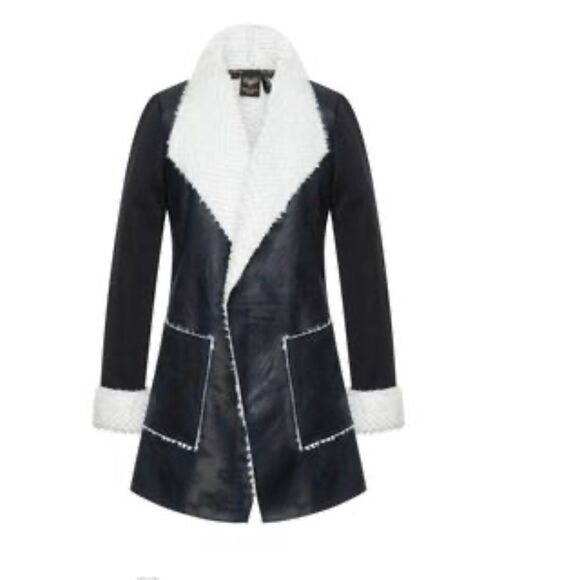 Wooly Bully Women's Black Wonderful Wrap Open Front Jacket Size S - Picture 1 of 9